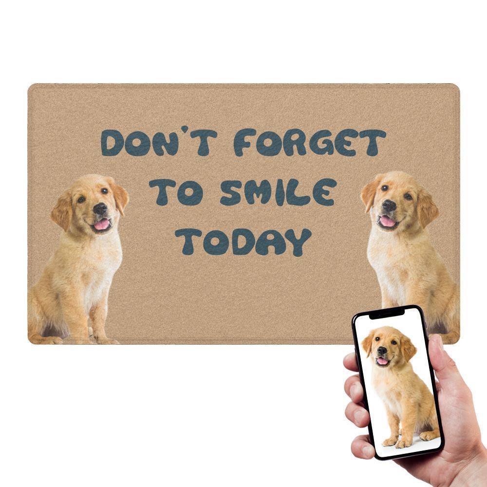 Custom Funny Pet Photo Doormat-Smile