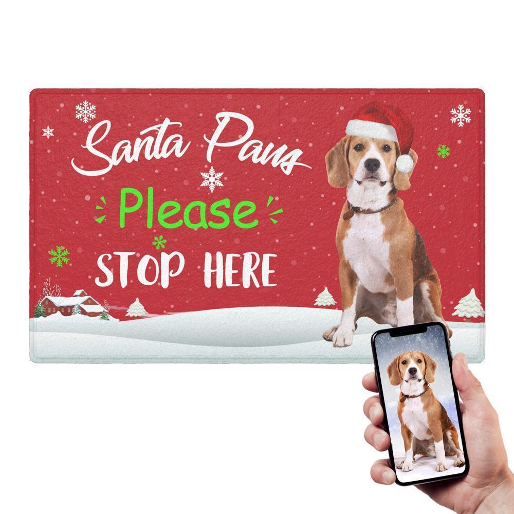 Personalized Santa Doormat With Your Pet Photo