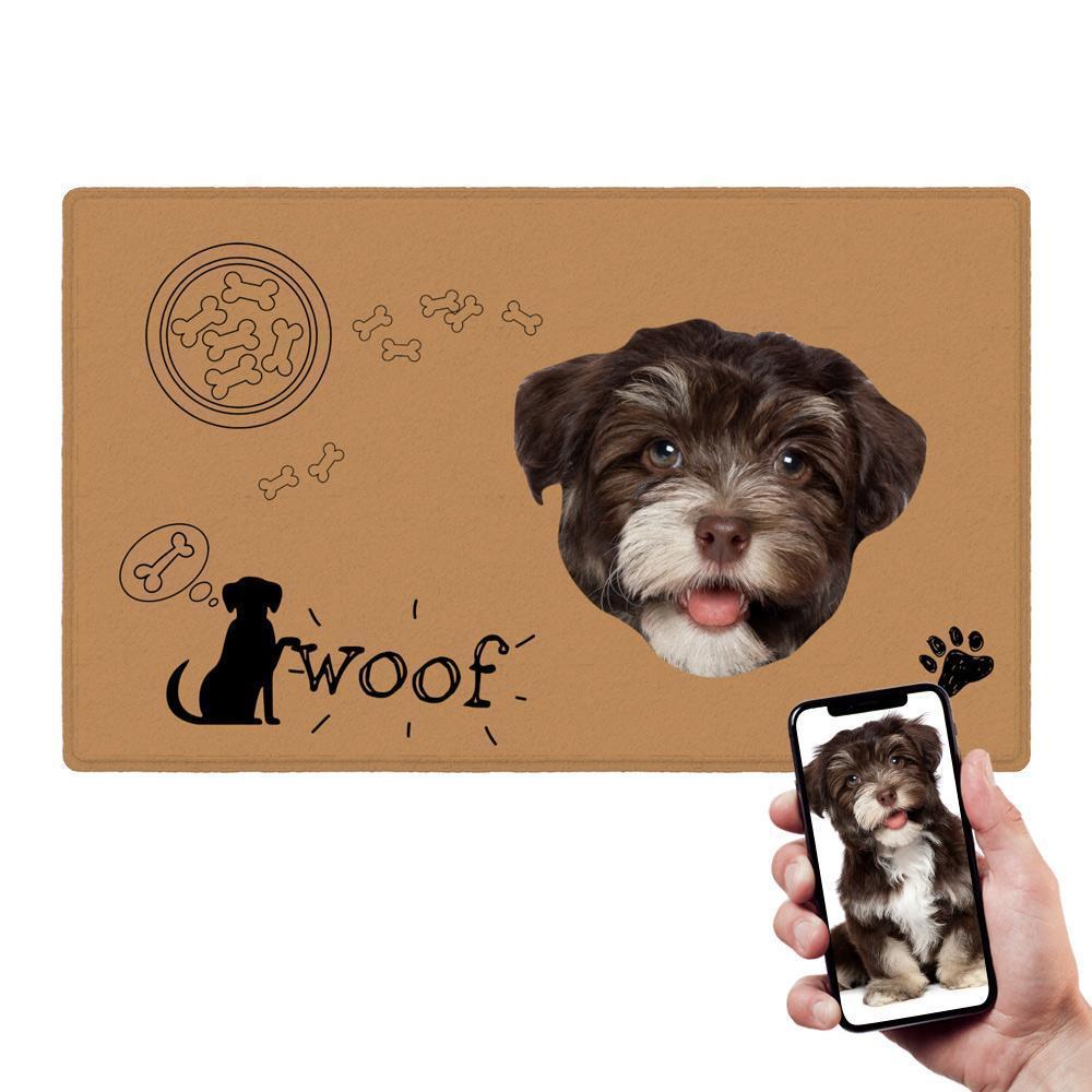 Custom Pet Dog Food Photo Doormat