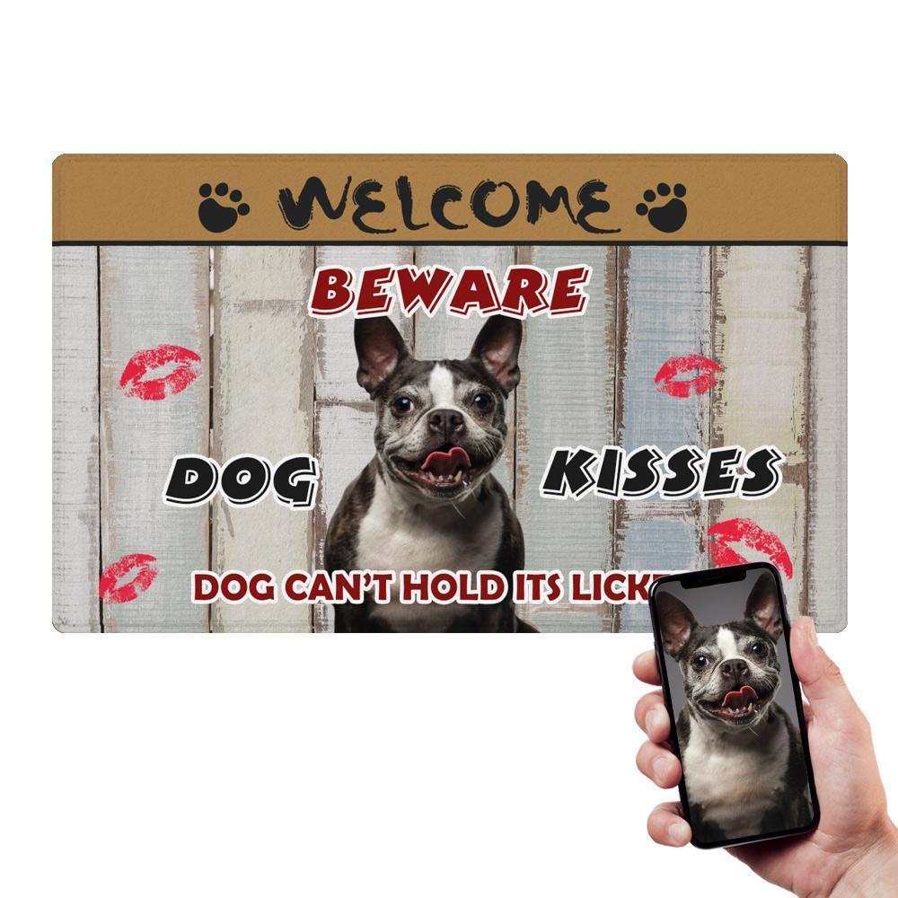 Custom Furbaby Photo Doormat Beware Pet Mat With Your Pet's Photo