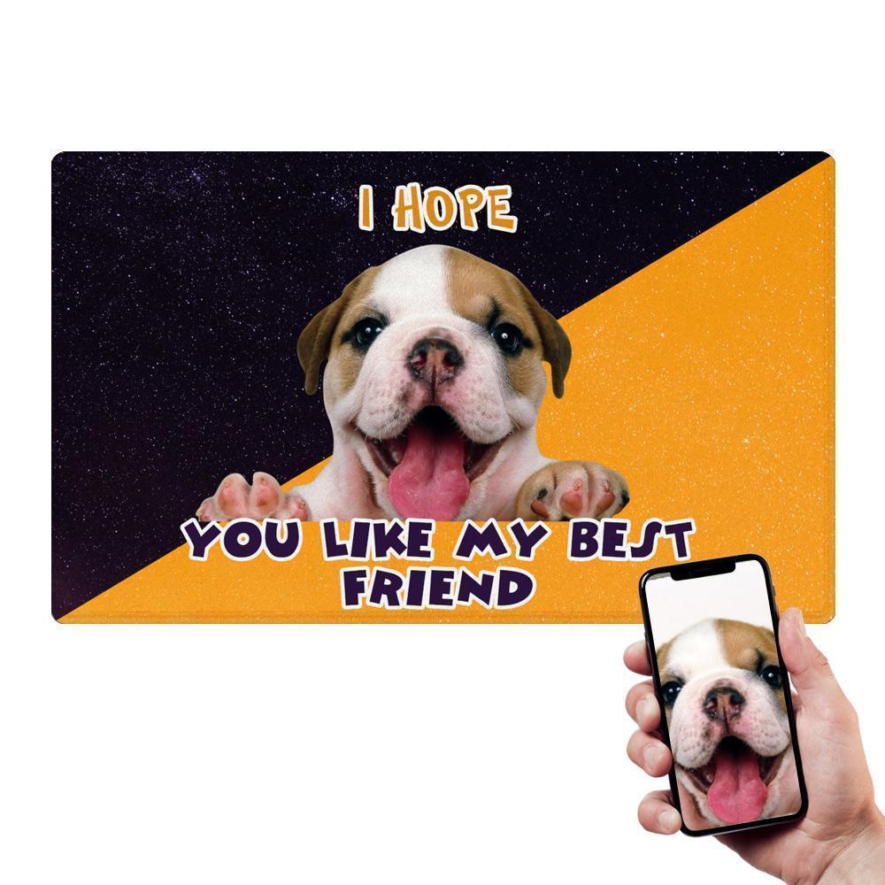 Custom Dog Photo Doormat Pet Lover Mat With Your Pet's Photo