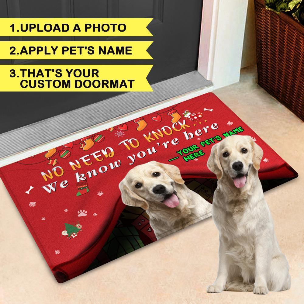 Customize Door Mat With Your Pet's Photo And Name Doormat