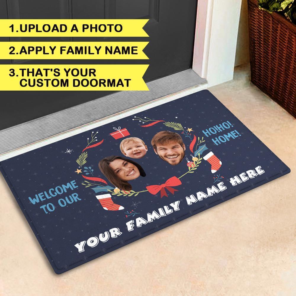 Customize Family Photo Door Mat with Name
