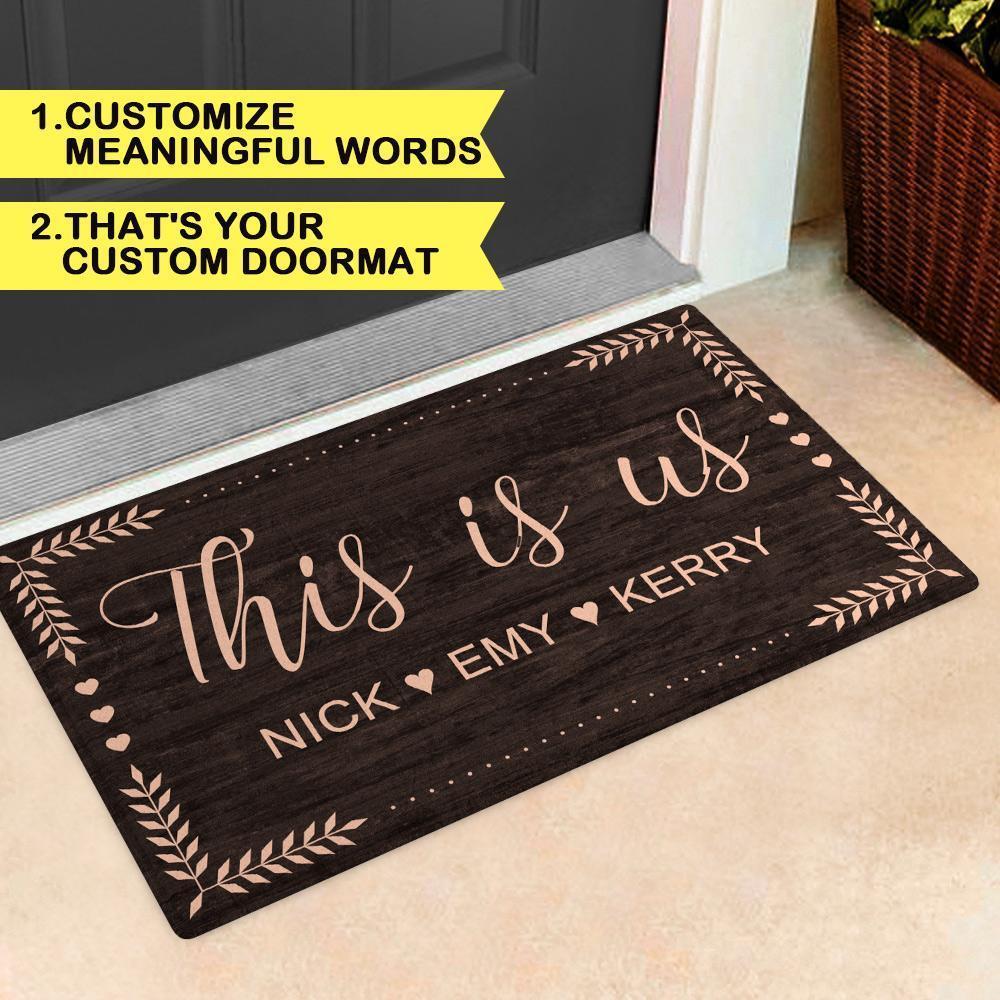 Custom Welcome Family Name Doormat-Personalized Door Mat
