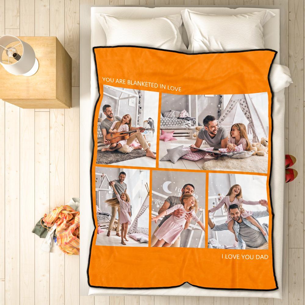 Personalized Blankets Custom Photo Fleece Blanket Happy Family gifts Make Your Own Blankets