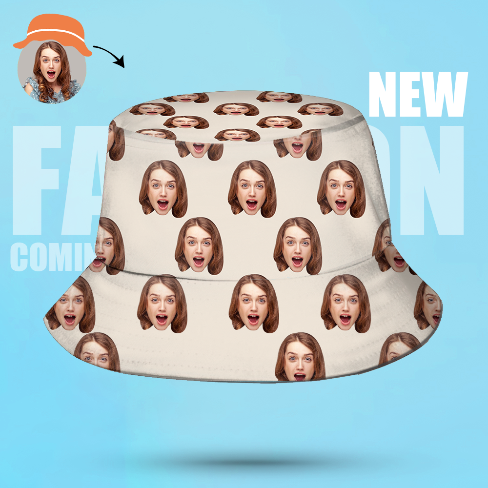 Custom Printed Face Bucket Hats - yourphotoblanketuk