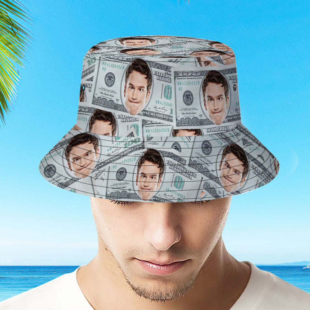 Custom Your Photo Face And Pet Summer Bucket Hat Fisherman Hat - Dollar - yourphotoblanketuk