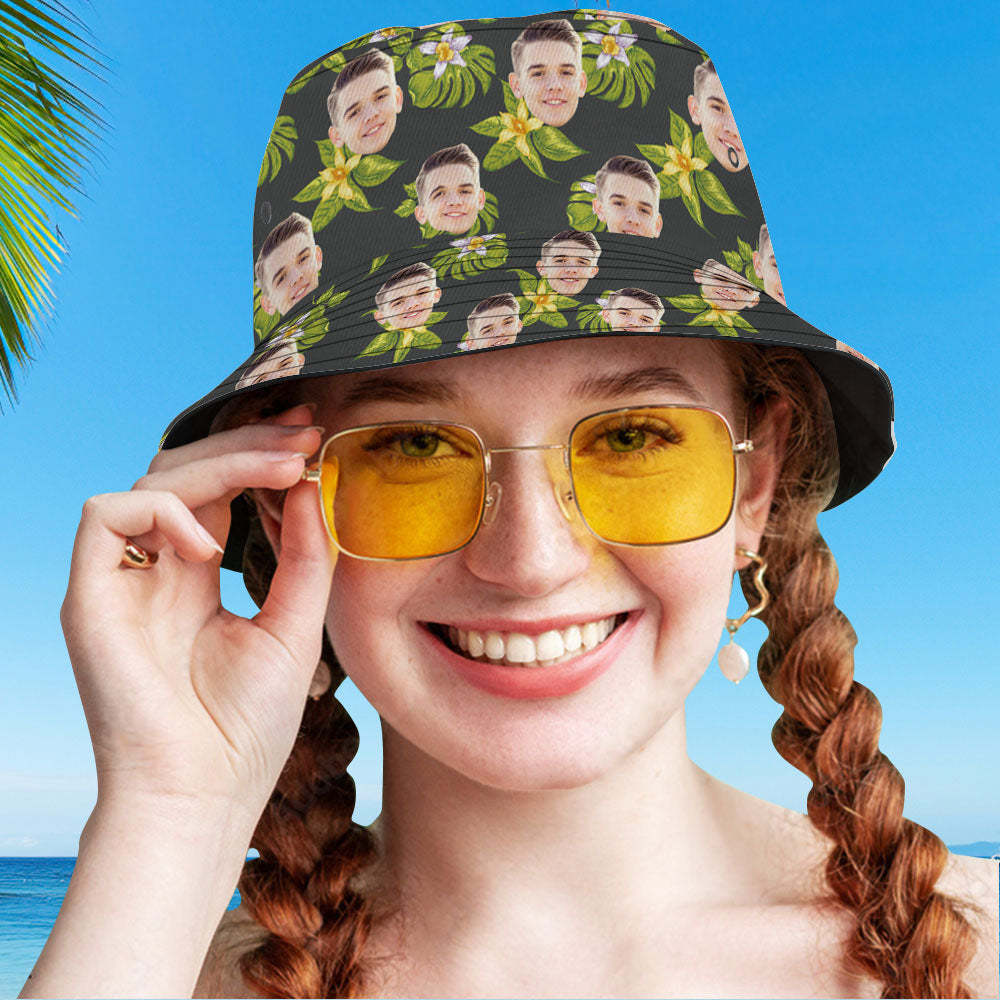 Custom Over Print Hawaiian Fisherman Hat Bucket Hat Beach Sports Hat - yourphotoblanketuk