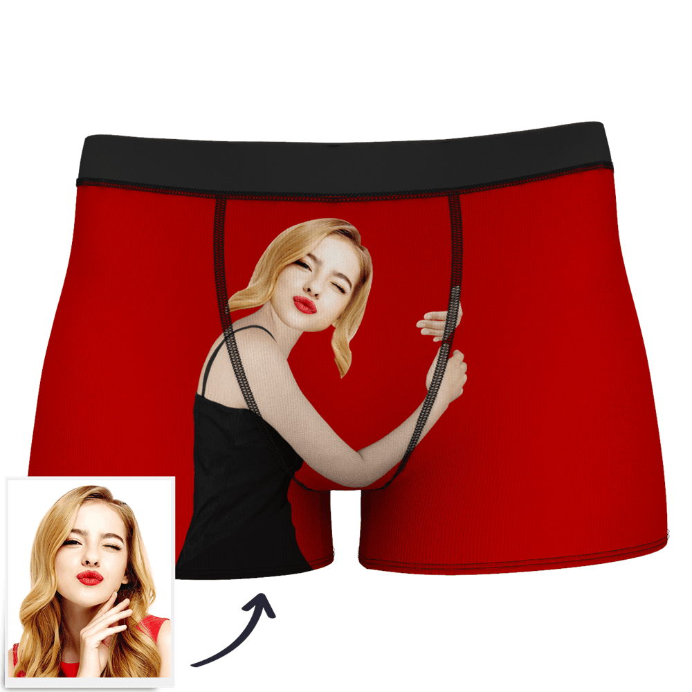 Men's Custom Face On Body Boxer Shorts Funny Face Boxer