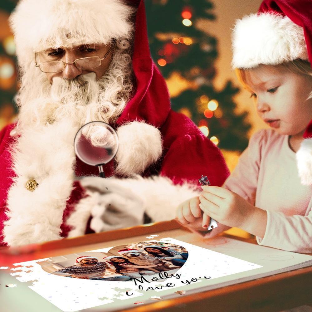 Custom Your Family Christmas Photo Jigsaw Puzzle 35, 150, 300, 500, 1000 Piece - yourphotoblanketuk