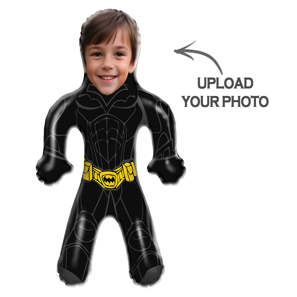 Personalized Blow Up Dolls Superhero Inflatable Minime Balloon Custom Face Hero Air Minime for Him/Kids - yourphotoblanketuk