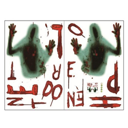 Halloween Decor Holiday Decoration Wall Stickers Blood Zombie Halloween Party Supplies