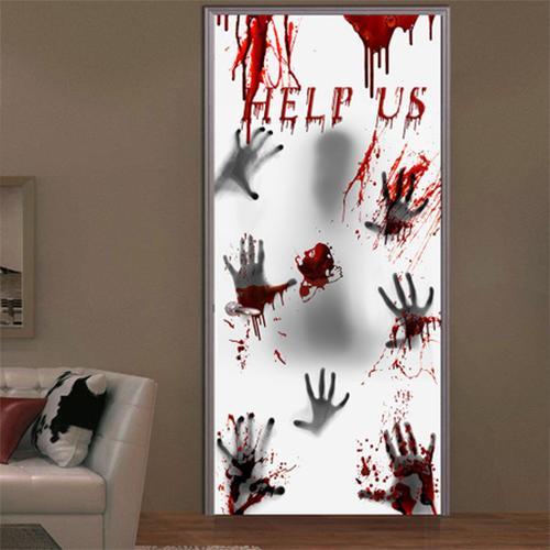 Halloween Stickers Bloody Handprint Footprint Stickers Horror Stickers Party Decorations
