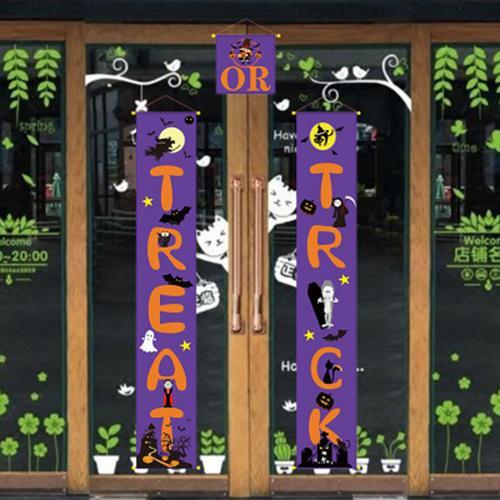 Halloween Decorations Outdoor Signs for Home Garden Front Door Hanging Decor Halloween Banner Set