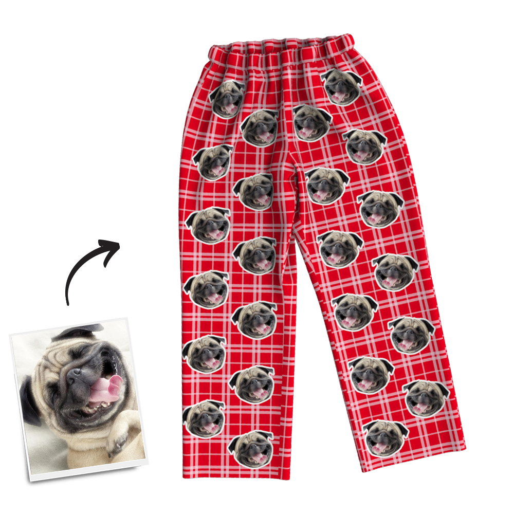 Custom Photo Pajama Pants, Sleepwear, Nightwear, Lounge Wear