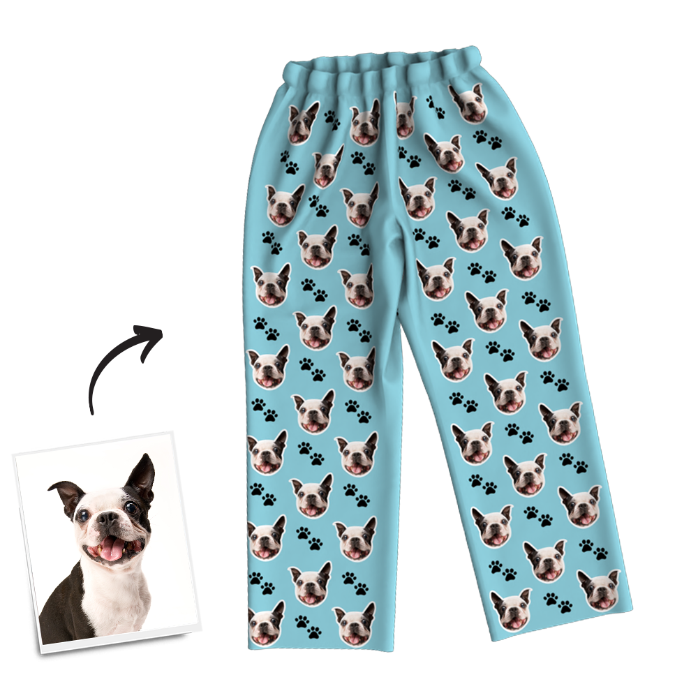 Custom Pajama Personalized Jajamas Dog Photo Pajama Pants, Sleepwear, Nightwear Custom Pajama Sets