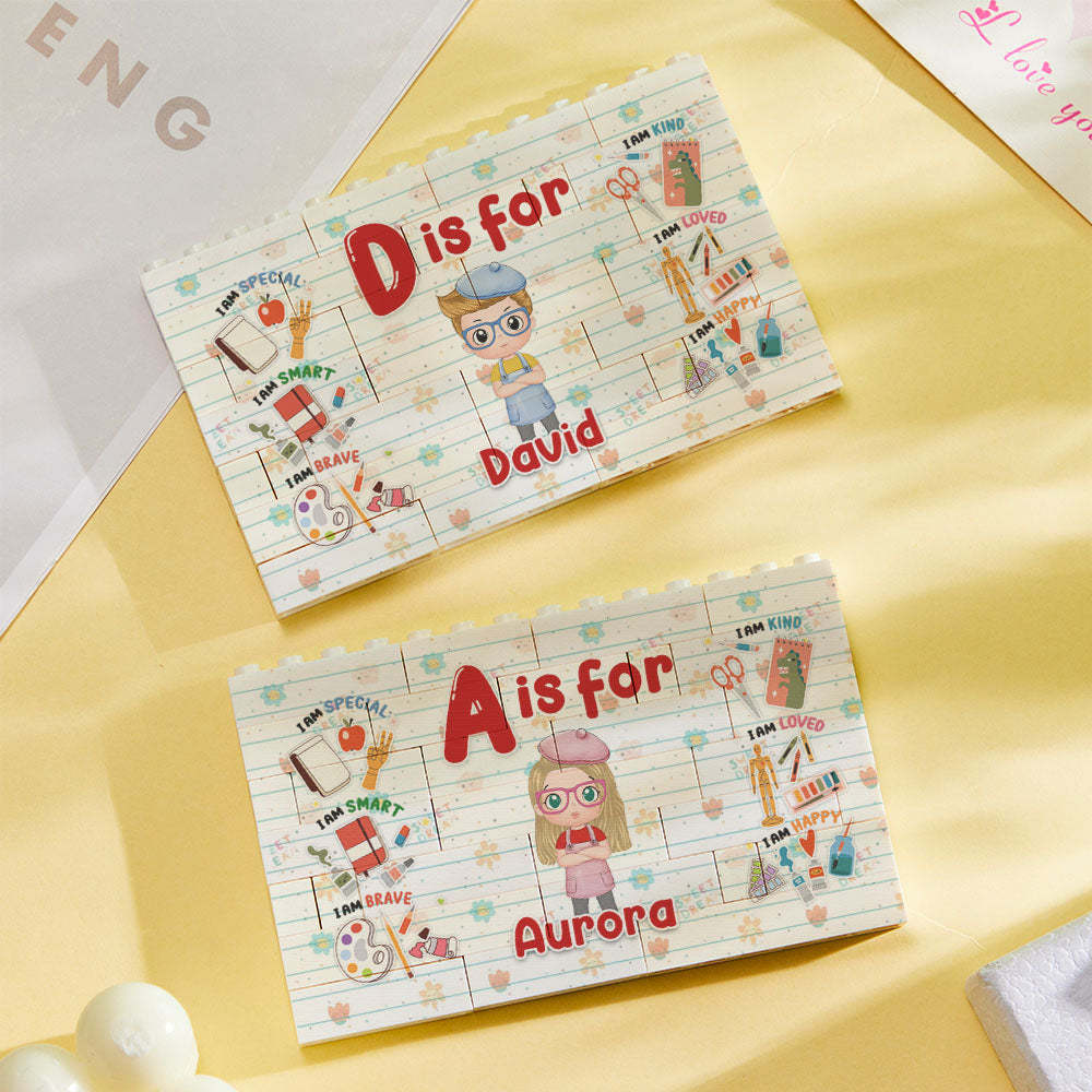 Personalized Horizontal Building Brick My Dream Job Block Birthday Gift For Kids - yourphotoblanketuk