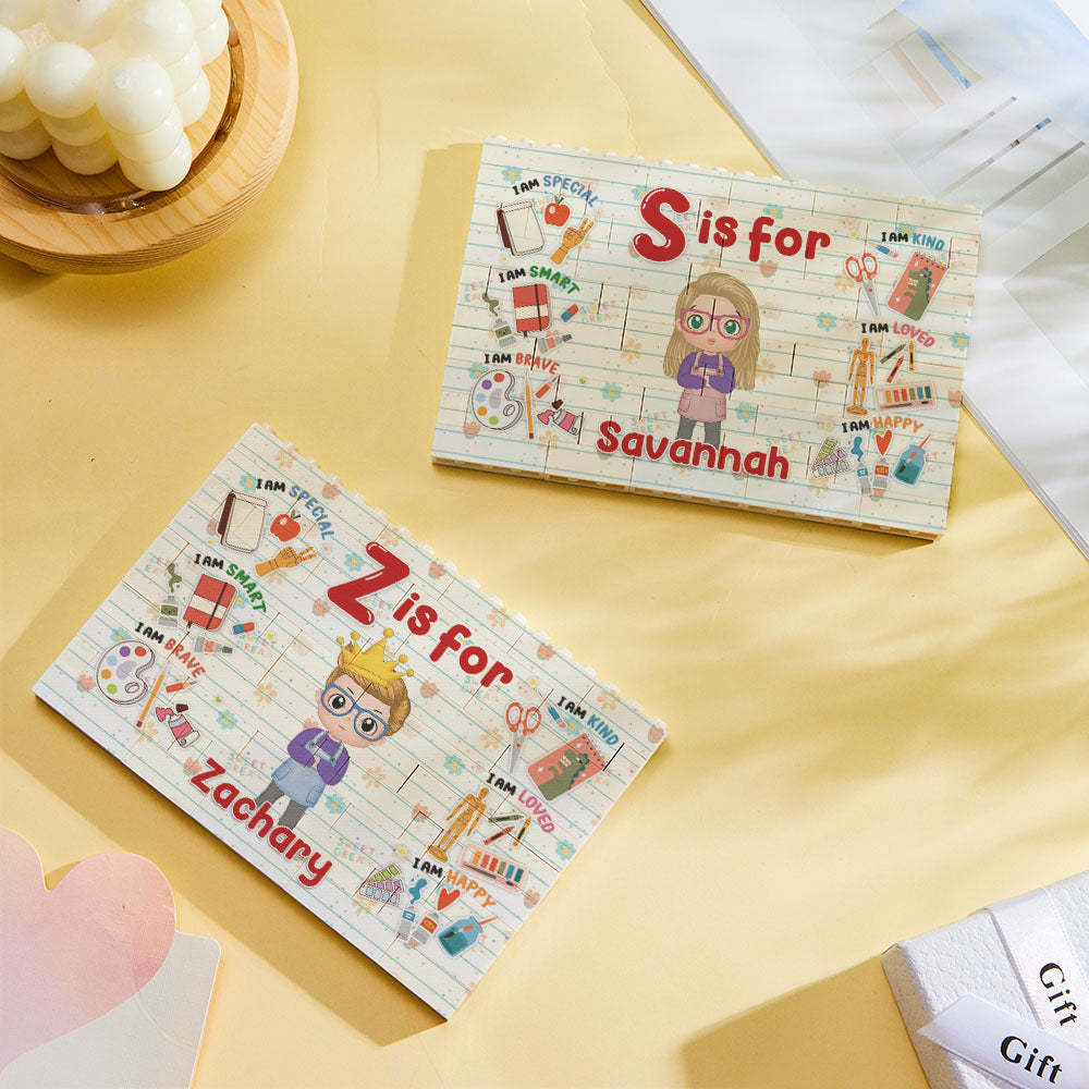 Personalized Horizontal Building Brick My Dream Job Block Birthday Gift For Kids - yourphotoblanketuk
