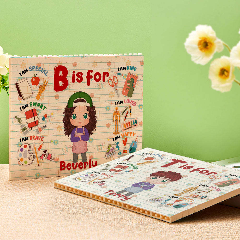 Personalized Horizontal Building Brick My Dream Job Block Birthday Gift For Kids - yourphotoblanketuk