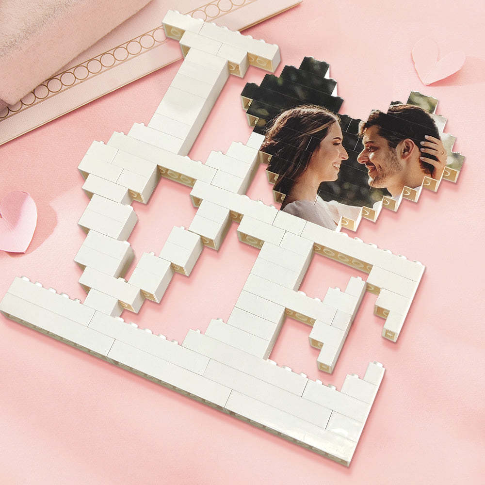 Custom Building Brick Photo Block Personalised Love Brick Puzzles Gifts for Lovers - Yourphotoblanket