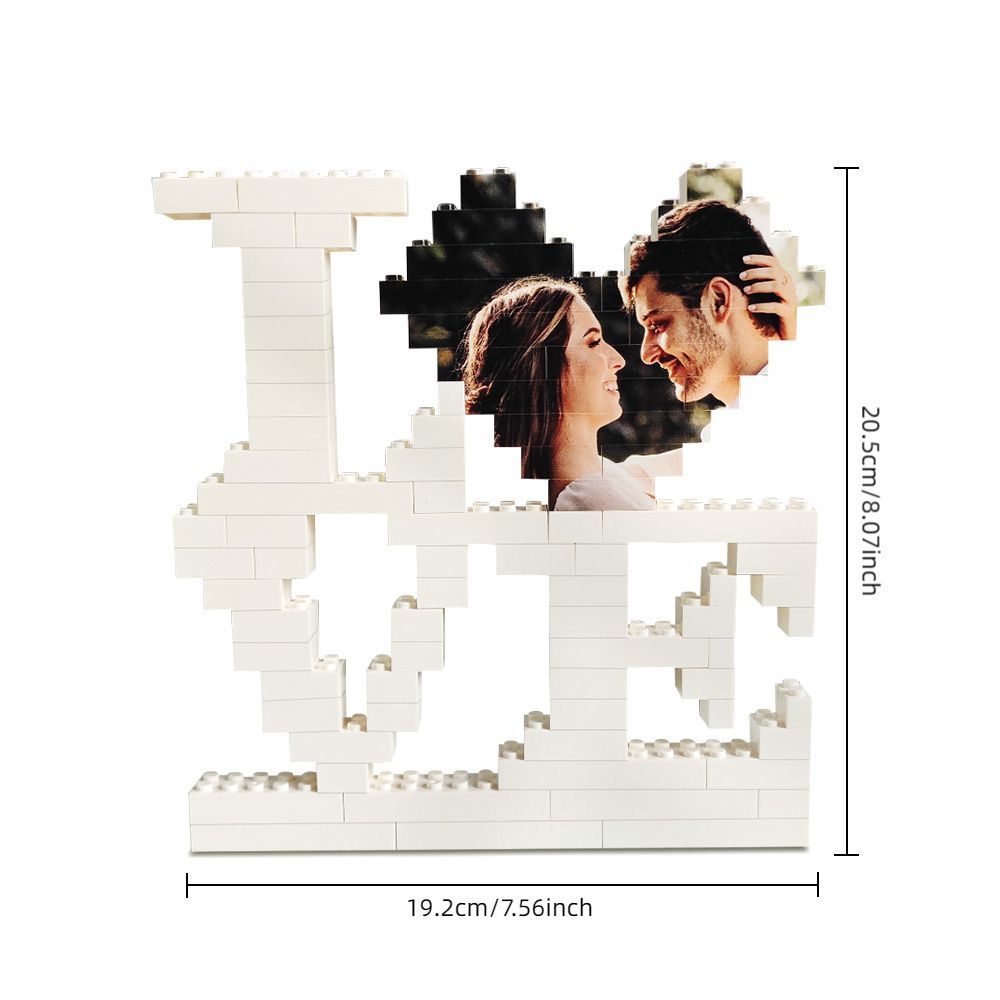 Custom Building Brick Photo Block Personalised Love Brick Puzzles Gifts for Lovers - Yourphotoblanket