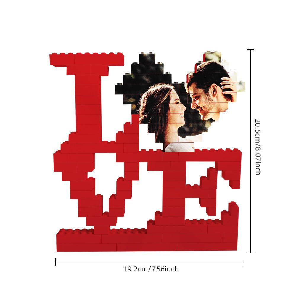 Custom Building Brick Photo Block Personalised Love Brick Puzzles Gifts for Lovers - Yourphotoblanket