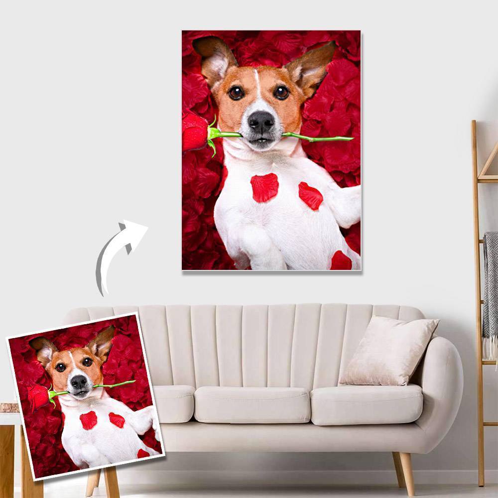 Custom Pet Photo Wall Decor Painting Canvas