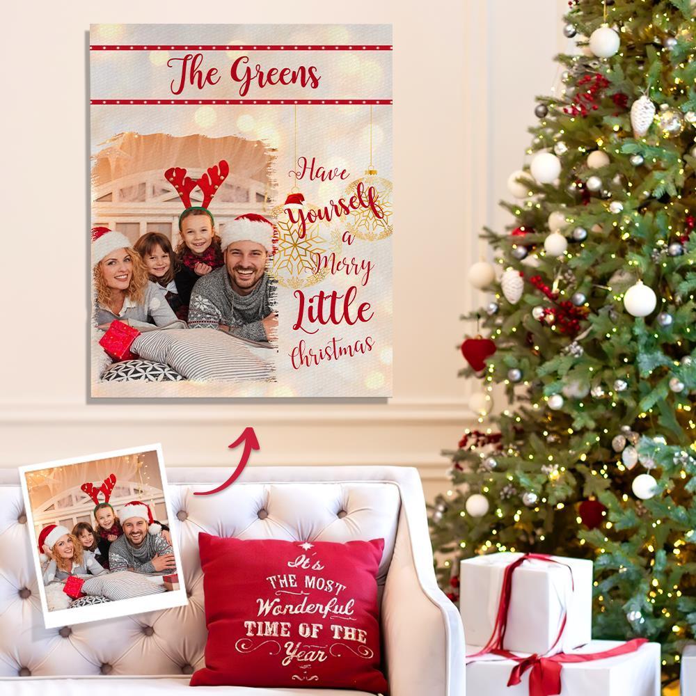 Custom Photo Canvas Prints With Frame Personalized Family Photo Home Wall Decor Holiday Gift