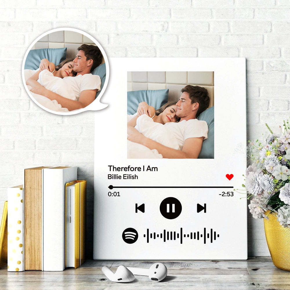 Personalized Scannable Spotify Code Custom Painting Canvas Photo Music Song Wall Art Canvas