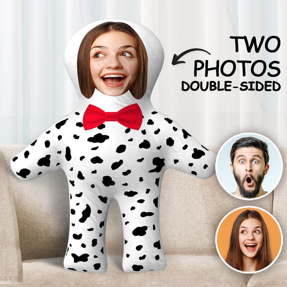 Custom Body Pillow Photo Face  Pillow  Two Photos Double Sided Pillow Gift Funny Dots