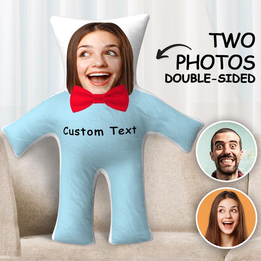 Custom Body Pillow Photo Face Pillow Two Photos Double Sided Custom Pillow Gift Cute Face