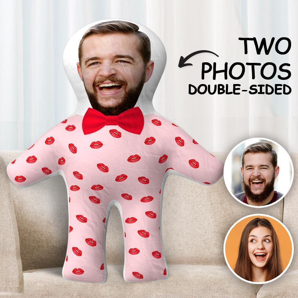 Custom Body Pillow Photo Face  Pillow Two Photos Double Sided Pillow Gift Funny Lips