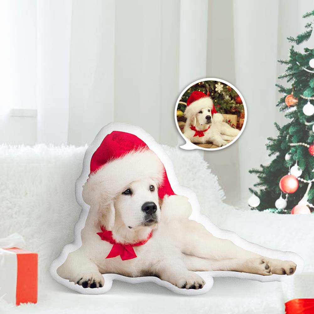 Christmas Gifts Custom Pet Photo Face Pillow 3D Portrait Pillow-Bulldog