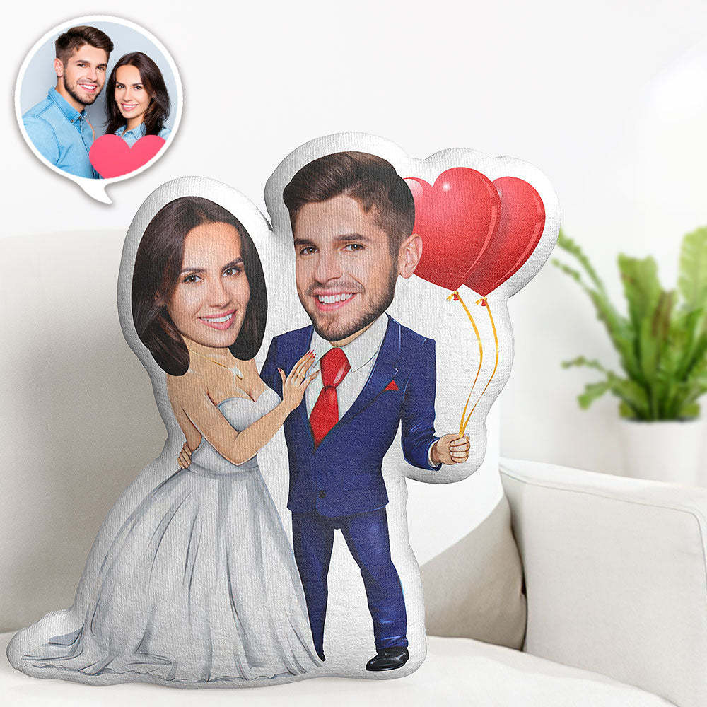 Valentine's Day Gifts Customized Romantic Couple Pillow Custom Photo Pillow Personalized Face Pillow - Yourphotoblanket