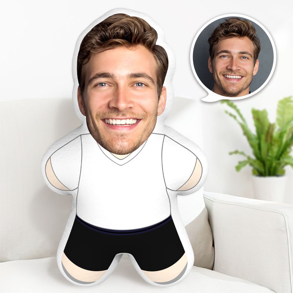 Custom Face Pillow White Shirt Minime Personalized Photo Minime Pillow Gifts - Yourphotoblanket