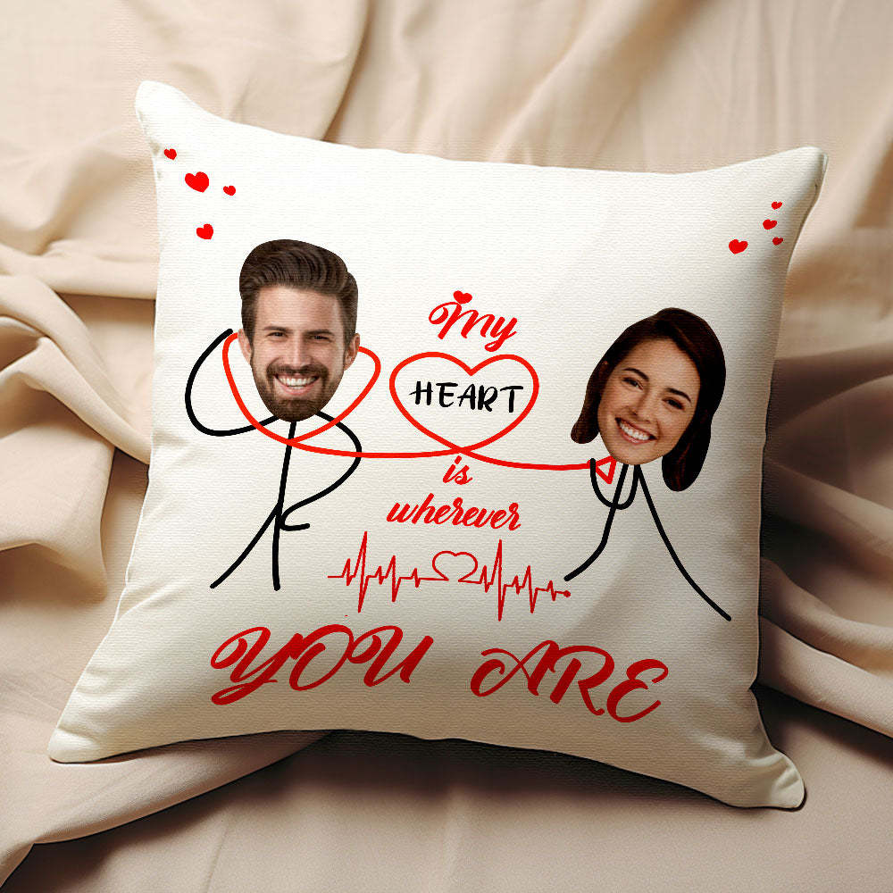 Custom Matchmaker Pillow Heart To Heart Throw Pillow Gifts For Lover - Yourphotoblanket