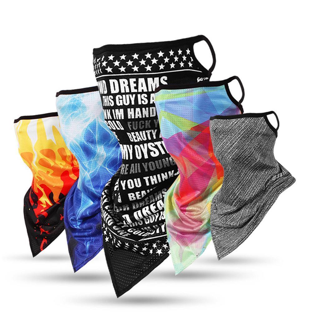 Sports Face Mask Skull Bandana Scary Ski Triangle Scarf Face Shield - Multicolor 1