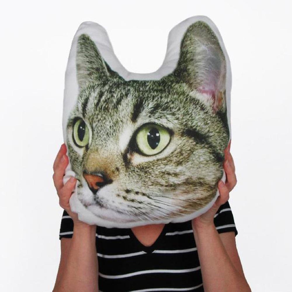 Custom Pet Photo Face Pillow 3D Portrait Pillow-furcat