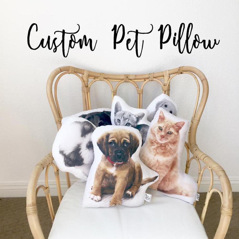 Custom Pet Photo Face Pillow 3D Portrait Pillow-pets