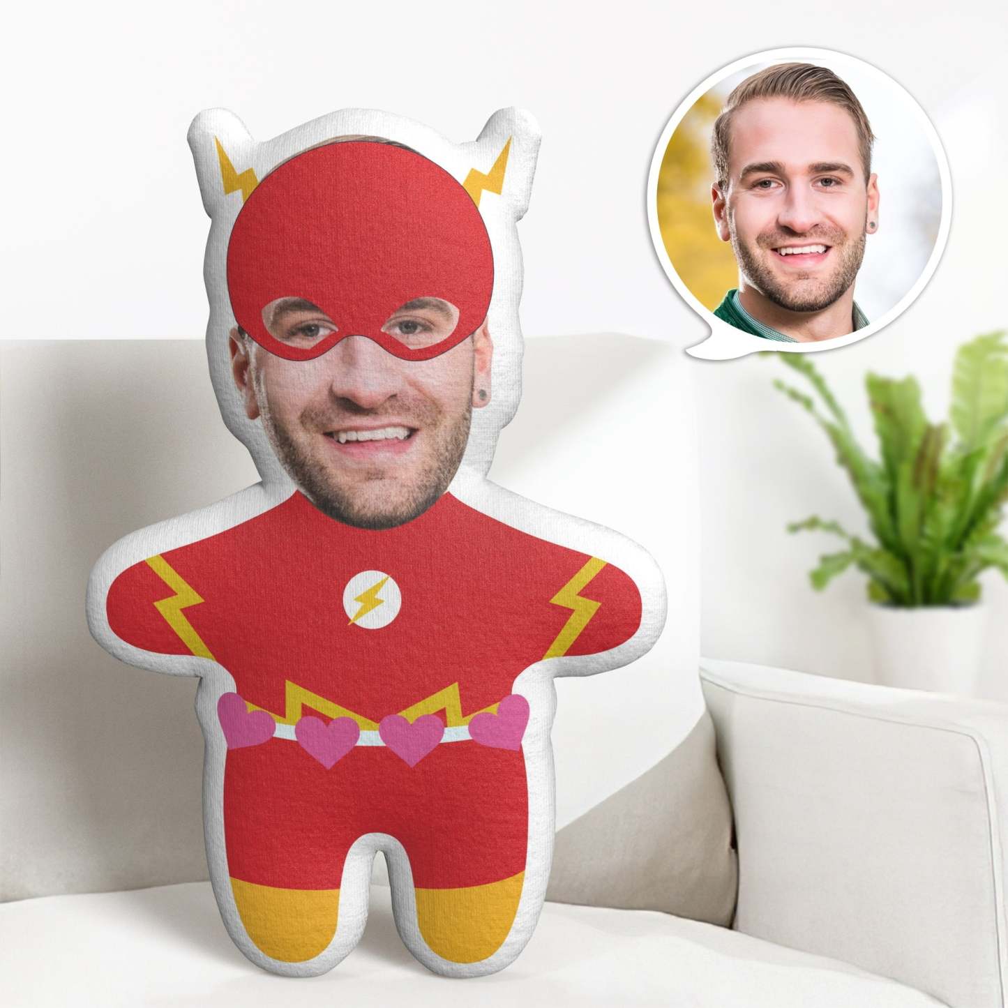 Valentine's Day Gifts Personalized The Flash Gifts Custom Minime Throw Pillow Gifts - Yourphotoblanket