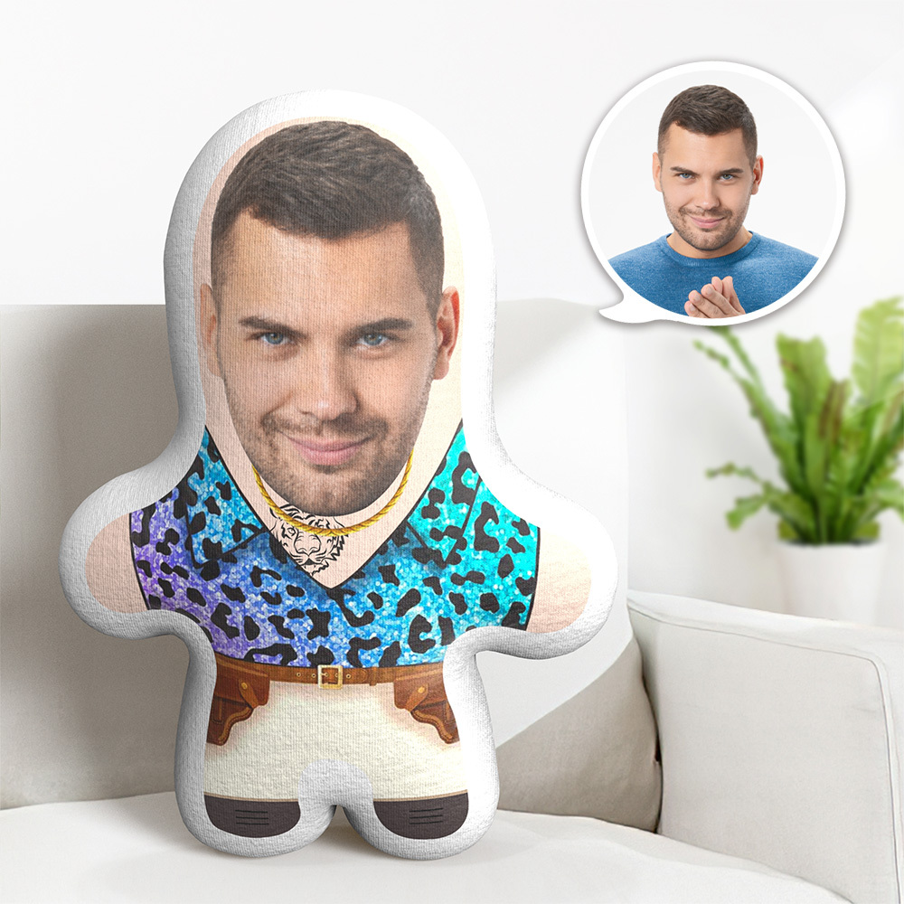 Custom Minime Pillow Leopard Print Shirt Personalized Photo Pillow - yourphotoblanketuk