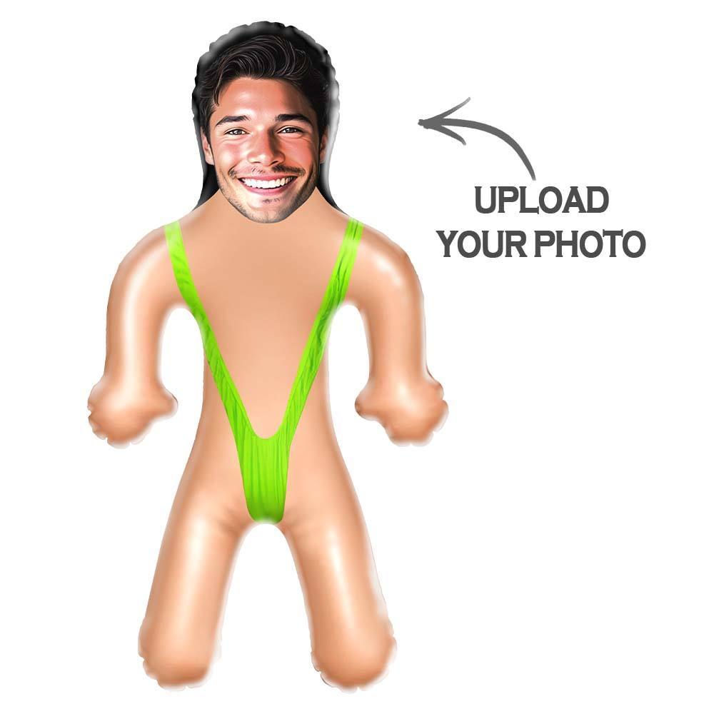 Personalized Mankini Blow Up Dolls Funny Inflatable Doll for Bachelorette Pool Party Gift - yourphotoblanketuk