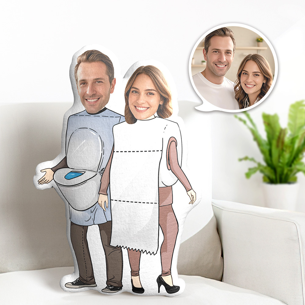Custom Photo Face Pillow Paper Towels And Toilet Photo Face Pillow Face Picture Pillow Dolls and Toys Face Body Pillow Personalized Doll - yourphotoblanketuk