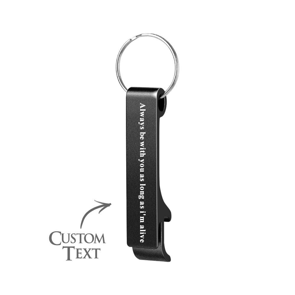 Custom Text Multi-colour Bottle Opener Keychain Personalized Beer Bottle Opener Gift for Him - Yourphotoblanket
