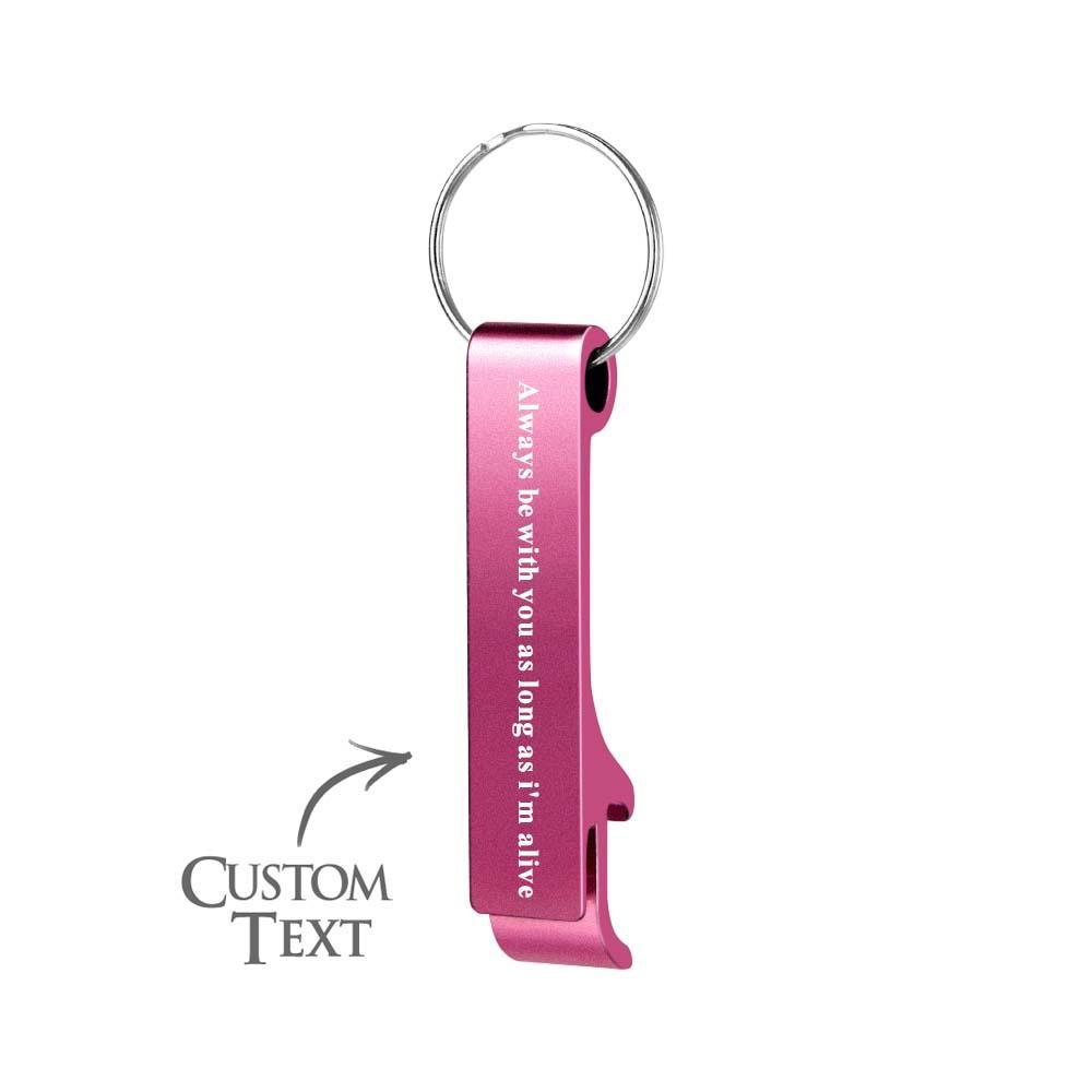 Custom Text Multi-colour Bottle Opener Keychain Personalized Beer Bottle Opener Gift for Him - Yourphotoblanket