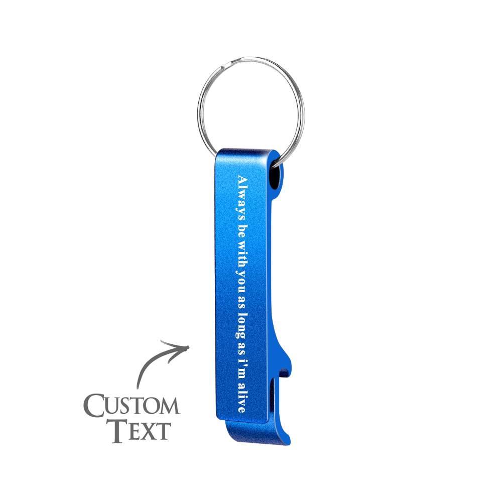 Custom Text Multi-colour Bottle Opener Keychain Personalized Beer Bottle Opener Gift for Him - Yourphotoblanket