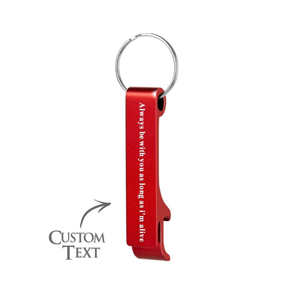 Custom Text Multi-colour Bottle Opener Keychain Personalized Beer Bottle Opener Gift for Him - Yourphotoblanket