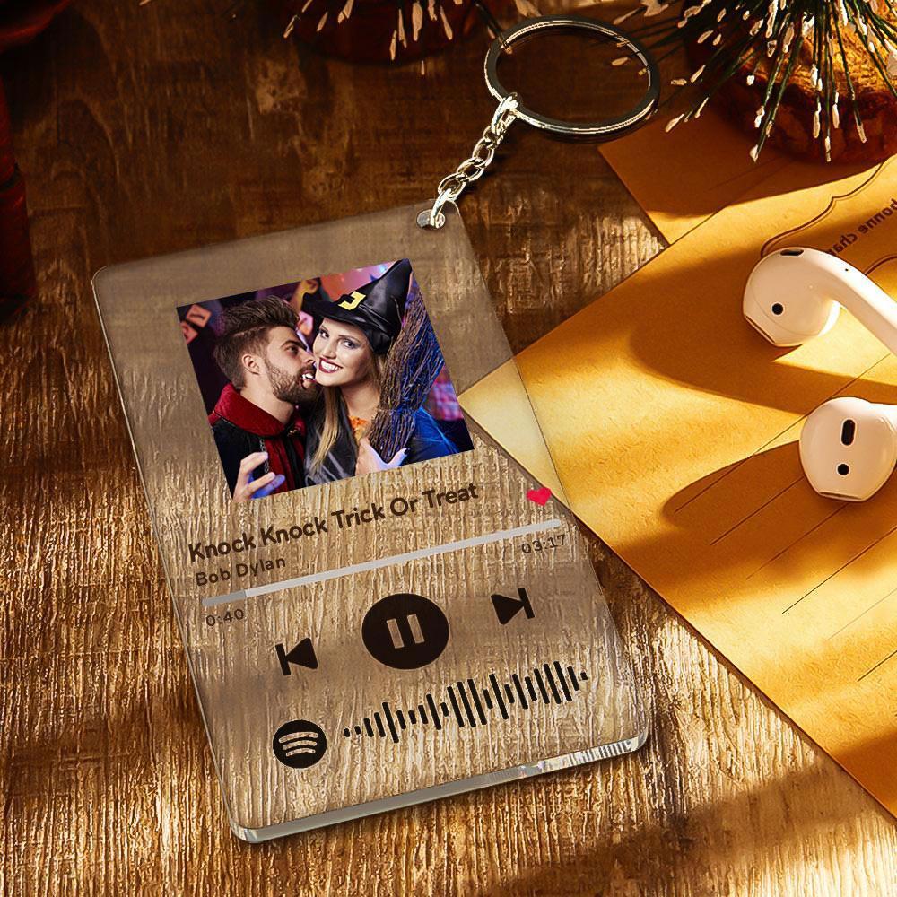 Custom Poster Scannable Spotify Code Music Keychain - Celebrate Halloween