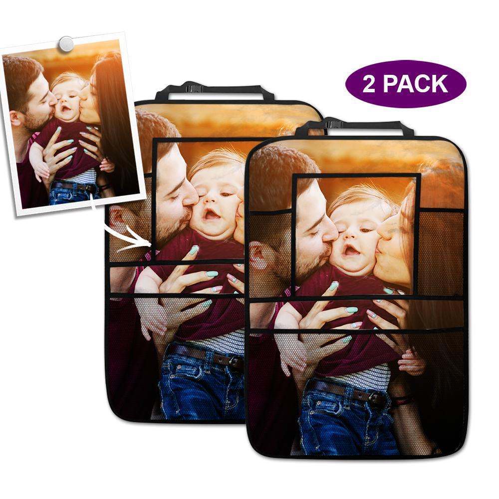 Custom Car Accessories Backseat Storage Bag 2pcs Family Multi-Pocket