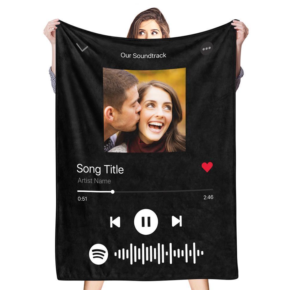 Spotify Code Music Personalized Fleece Blanket